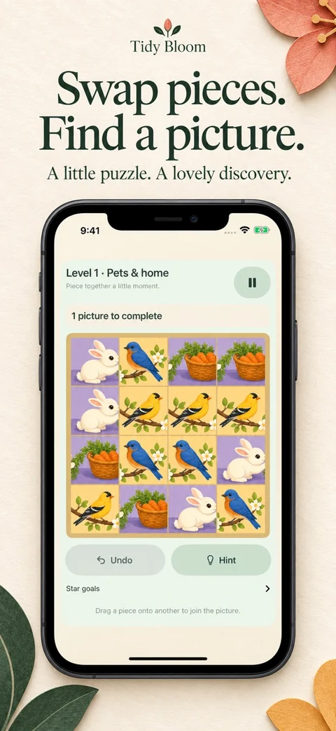 Tidy Bloom: official App Store screenshot